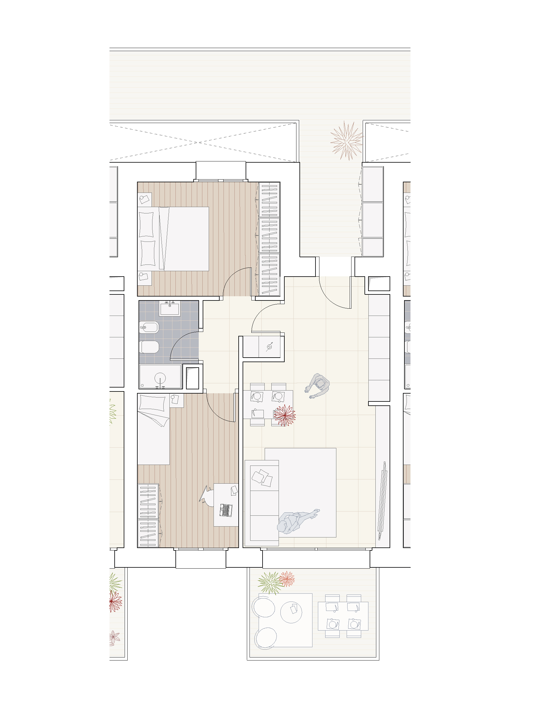 Trilocale | un servizio, cucina a vista - 95 mq commerciali circa